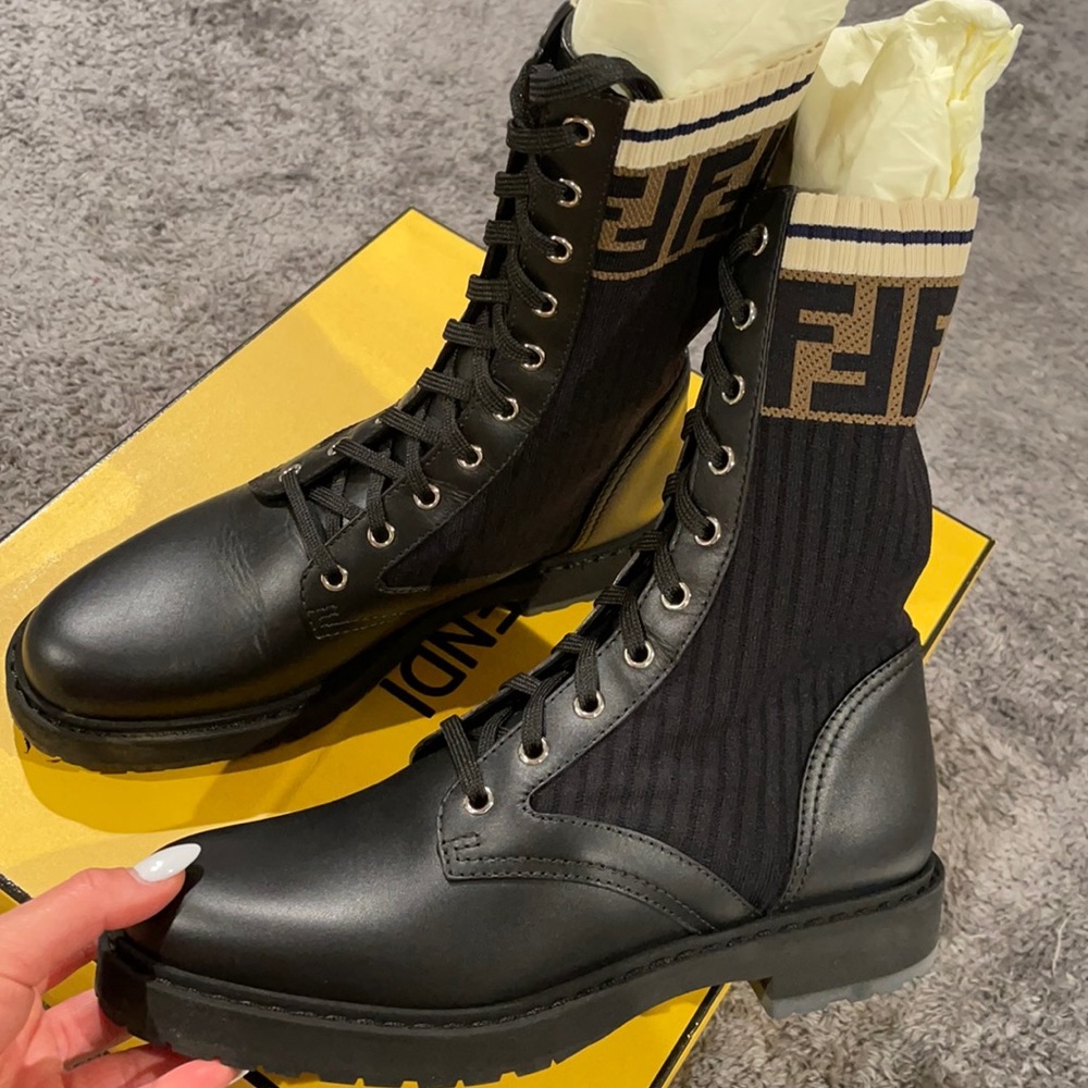 Fendi Rockoko Combat Boot